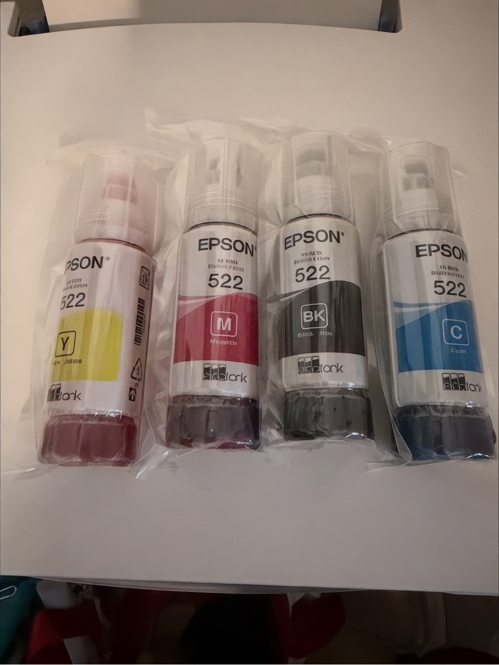 Epson Ink Refill Bottles — Yellow, Magenta, Black & Cyan (Set)
